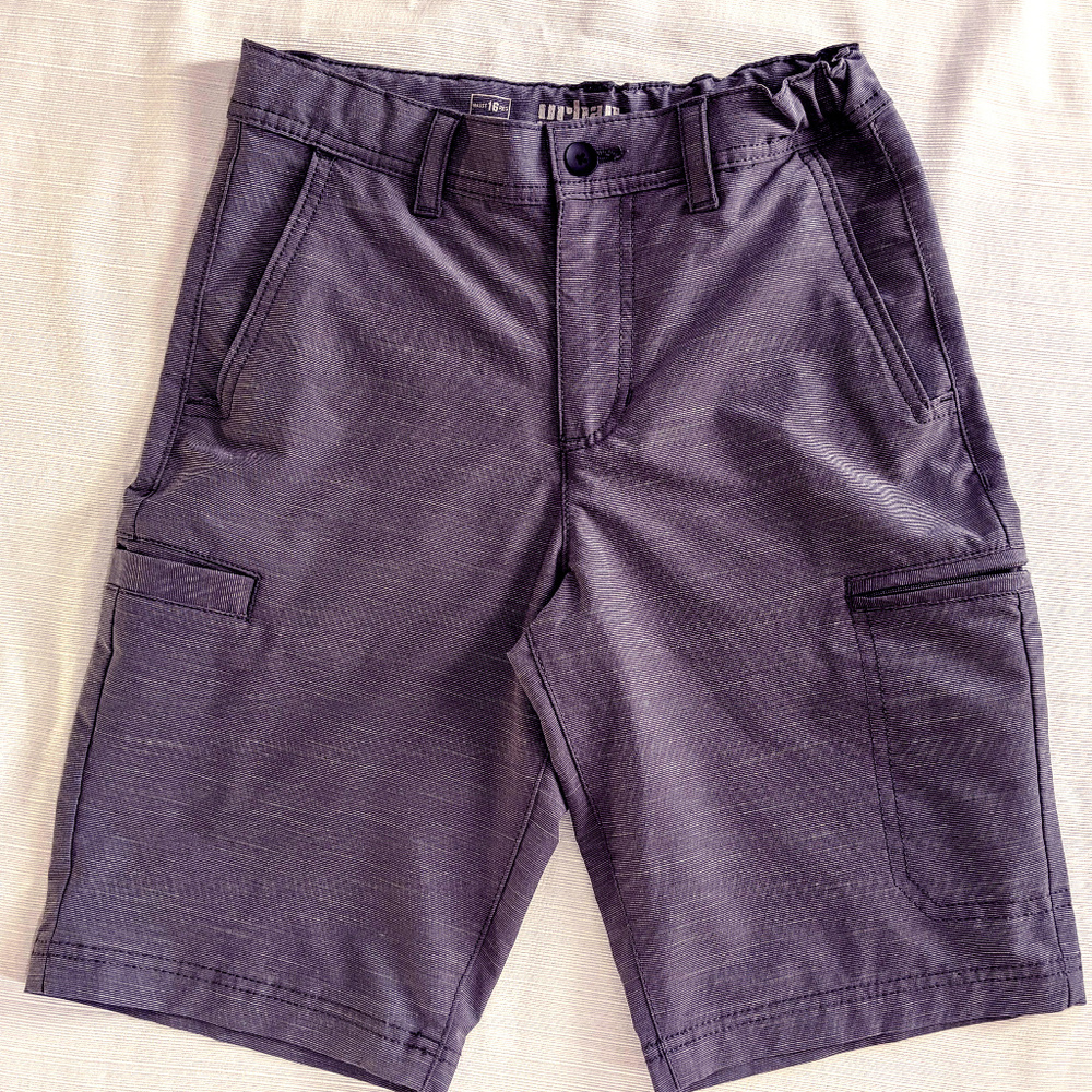 Boy's Urban Pipeline Gray Tech Cargo Shorts
